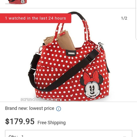 Minnie Mouse Diaper Bag by Storksak - Picture 6 of 6